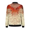 thumbnail image 4 of Jamicy Veste Légère pour Femmes Cadeau pour Femmes 2025 Mode Fermeture Éclair Cardigan à Manches Longues Blouse Imprimée Florale Rétro Chandails en Molleton Décontractés Coupe Ample, 4 of 6