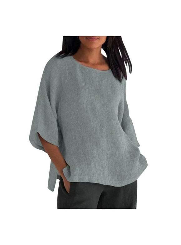 Plus Size 3 4 Sleeve Tops