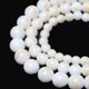 thumbnail image 1 of Xiao Hua 2 piezas de cuentas dispersas de piedra natural texturizada de oro blanco puro, pulsera de cuentas hecha a mano, collar, accesorio tejido de 12 mm, 1 of 4