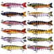 thumbnail image 3 of Señuelo falso Multi Fish de 12,8 cm, se hunde para pesca en alta mar, juego de 5 piezas, para pesca en agua salada, diseño realista, peso que se hunde, alta visibilidad, 12,8 cm de largo,, 3 of 9