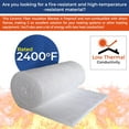 thumbnail image 4 of 2 Pcs Ceramic Fiber Blanket - 1" Thick x 24" x 48" - 8# 2400F - High Temp Fireproof Insulation for Fireplace, 4 of 8