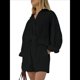 thumbnail image 2 of Conjuntos de 2 Piezas: Camisa Abotonada, Top y Pantalones Cortos, Conjuntos Casuales para Estar en Casa Negro L, 2 of 6