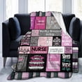 thumbnail image 4 of Ultra Soft Nurse Theme Blanket Plush Blanket Gifts for Women Nurses Warm Cozy Throw Blanket for Bed and Couch (Nurse -2,130cm x 150cm(51'' x 59''), 4 of 6