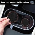 thumbnail image 4 of Yazoeia 2 Pack Bling Car Cup Coaster, 2.75 Inch Rhinestone Silicone Auto Cup Holder Insert Coaster, Anti Slip Crystal Soft Rubber Cup Pad, Universal Vehicle Accessories for Women CJC912-115008, 4 of 6