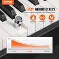 thumbnail image 2 of VEVOR Piano Numérique 88 Touches Entièrement Lesté Double Clavier Simple Support d'Armoire, 2 of 9