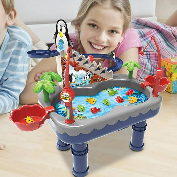 Fishing Game Toy for Kids Electronic Toy Fishing Set with Slideway Magnetic  Pond 9 Fish 3 Animals 2 Toy Fishing Poles Fishing Toy for Toddlers Ages 38  with Songs Animal Diplomatic Popular 