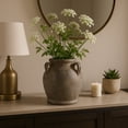 thumbnail image 2 of Decorative Terracotta Vase with Handles for Living Room Decor - Home Decor Accents for Bedroom, Entryway Table, and Office - Casual Flower Vase for Shelf or House Display - 10", Brown, 2 of 13