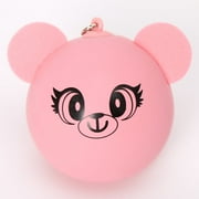 Claires Bear Stress Ball Keychain - Pink, Metal