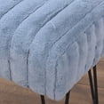 thumbnail image 4 of Home Soft Things Super Soft Faux-Fur Upholstered Bench Ottoman, Arona, 46"x16"x22", 4 of 5