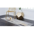 thumbnail image 4 of Unique Loom Outdoor Modern Collection Area Rug - New York (2' x 6' 1" Runner Ivory/Gray), 4 of 10