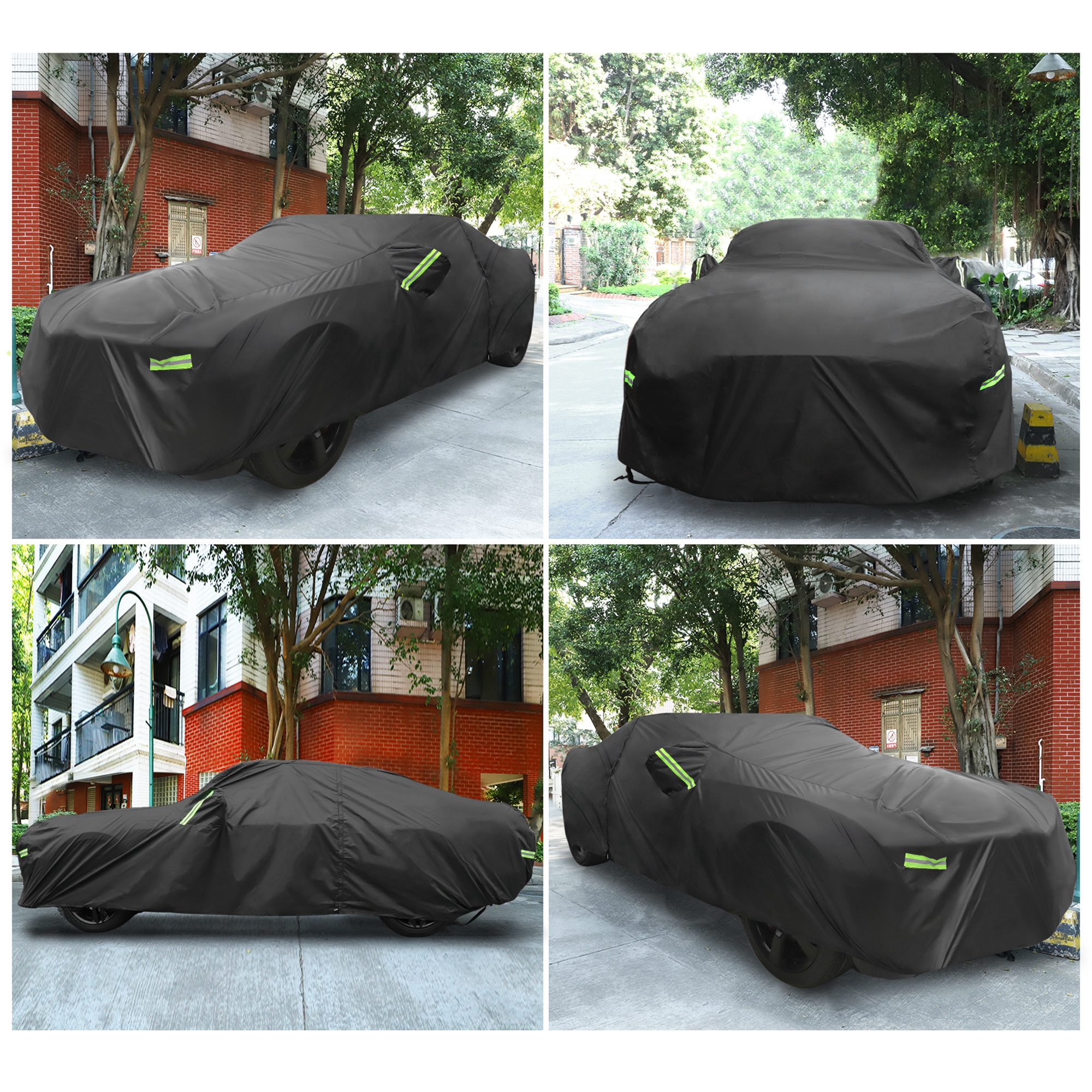 Unique Bargains 210Dpu Waterproof Car Cover Black ["for Dodge Challenger 08-23"]
