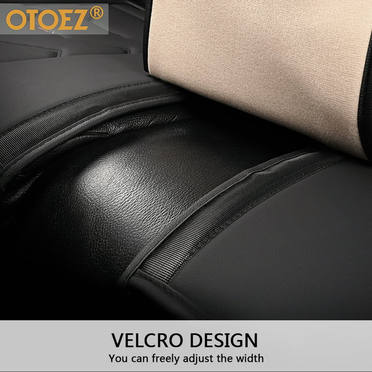 OTOEZ Car Seat Covers Full Set Leather Front and Rear Bench Backrest Seat  Cover Set Universal Fit for Auto Sedan SUV Truck