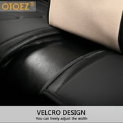 OTOEZ Car Seat Covers Full Set Leather Front and Rear Bench Backrest Seat Cover Set Universal Fit for Auto Sedan SUV Truck