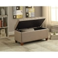 thumbnail image 3 of Bowery Hill Banc de Rangement Touffeté Contemporain en Taupe, 3 of 4