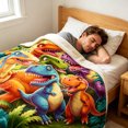 thumbnail image 6 of Gumesh Dinosaur Gifts Toys for Boys Girls,79"x59"HD Digital Print Flannel Dinosaur Blanket,Soft Warm Fleece Blankets and Throw, Birthday, 6 of 6