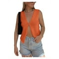 thumbnail image 5 of V-neck Women's Summer Basic Vest Crochet Knit Vest SSweater Sleeveless Vest Top, 5 of 6