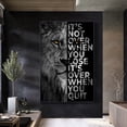 thumbnail image 4 of Pósteres de león: "No se acaba cuando pierdes", arte motivacional, impresión de animales, pintura en lienzo para habitación nórdica, oficina, decoración de una pieza, 4 of 5