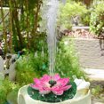 thumbnail image 4 of Fuente de agua solar flotante para exteriores, para estanque de jardín, con combinación de hojas y flores, ideal para decorar el jardín., 4 of 6