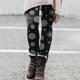 thumbnail image 1 of MKLEKYY Leggings deportivos para mujer, leggings para entrenamiento, pantalones con estampado navideño de bloques de color, leggings suaves y elásticos, 1 of 4