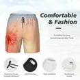 thumbnail image 4 of Kdxio The Sunset of Dandelion Print Men's Swim Trunks with Compression Liner 7 Inch Inseam Quick Dry Swim Shorts, 4 of 7