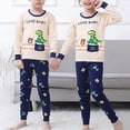 thumbnail image 7 of TOWED22 Toddler Baby Girl Boy Clothes Set 2 Piece Long Sleeve Sweatshirt Tops Elastic Waist Joggers Pants Funny Print Outfits Clothing(Beige,11-12 Y), 7 of 7