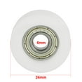 thumbnail image 2 of 3mm Deep Metal V Groove Guide Bearing Pulley Rail Ball Wheel 6x24x9mm, 2 of 4