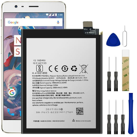 Replacement Battery BLP613 For 1  OnePlus 3 Three A3000 A3003 Tool