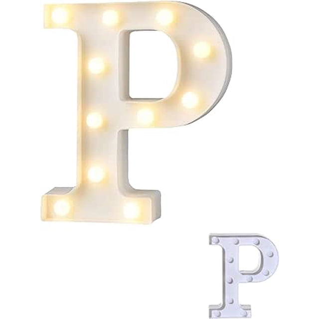 Letra P Bluelander con Luz LED