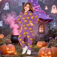 thumbnail image 2 of YOUYEDIAN Halloween Hoodies for Teen Girls Funny 2 Piece Sweatsuit Fall Winter Cute Long Sleeve Hooded Hoodies Fashion Fleece Sweatpants (Purple, 11-12 Years), 2 of 5