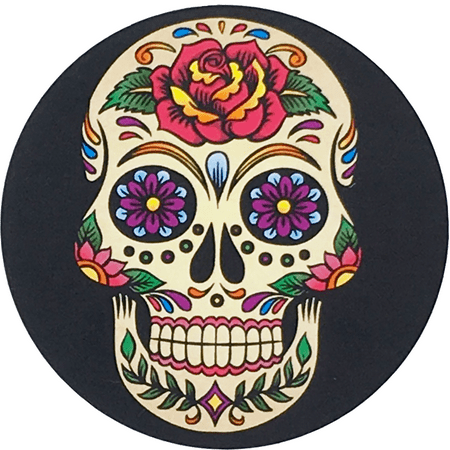 Day Of The Dead - Dia De Los Muertos Stickers | 2.5 Inch Round Circle Dots 4 Different Designs - 100 Stickers