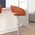 thumbnail image 2 of Flash Furniture Erik 23" - 31.5"H Square Adjustable Swivel Mid Back Barstool, Cognac/Chrome, 2 of 11