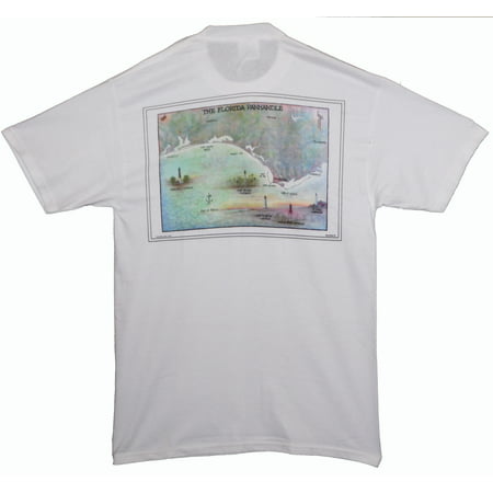 FLORIDA PANHANDLE WATERWAYS COLLECTION WHITE HANES T-SHIRT - Large - 50%$ (Best Beaches For Shells In Florida Panhandle)