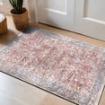 thumbnail image 6 of World Rug Gallery Vintage Distressed Machine Washable Door Mat- RED 2'x3', 6 of 8