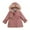 Hot Pink, variant on Odeerbi Toddler Baby Girls Cute 2025 Fashion Solid Color Winter Hoodie Keep Warm Cotton Clothes Thick Coat