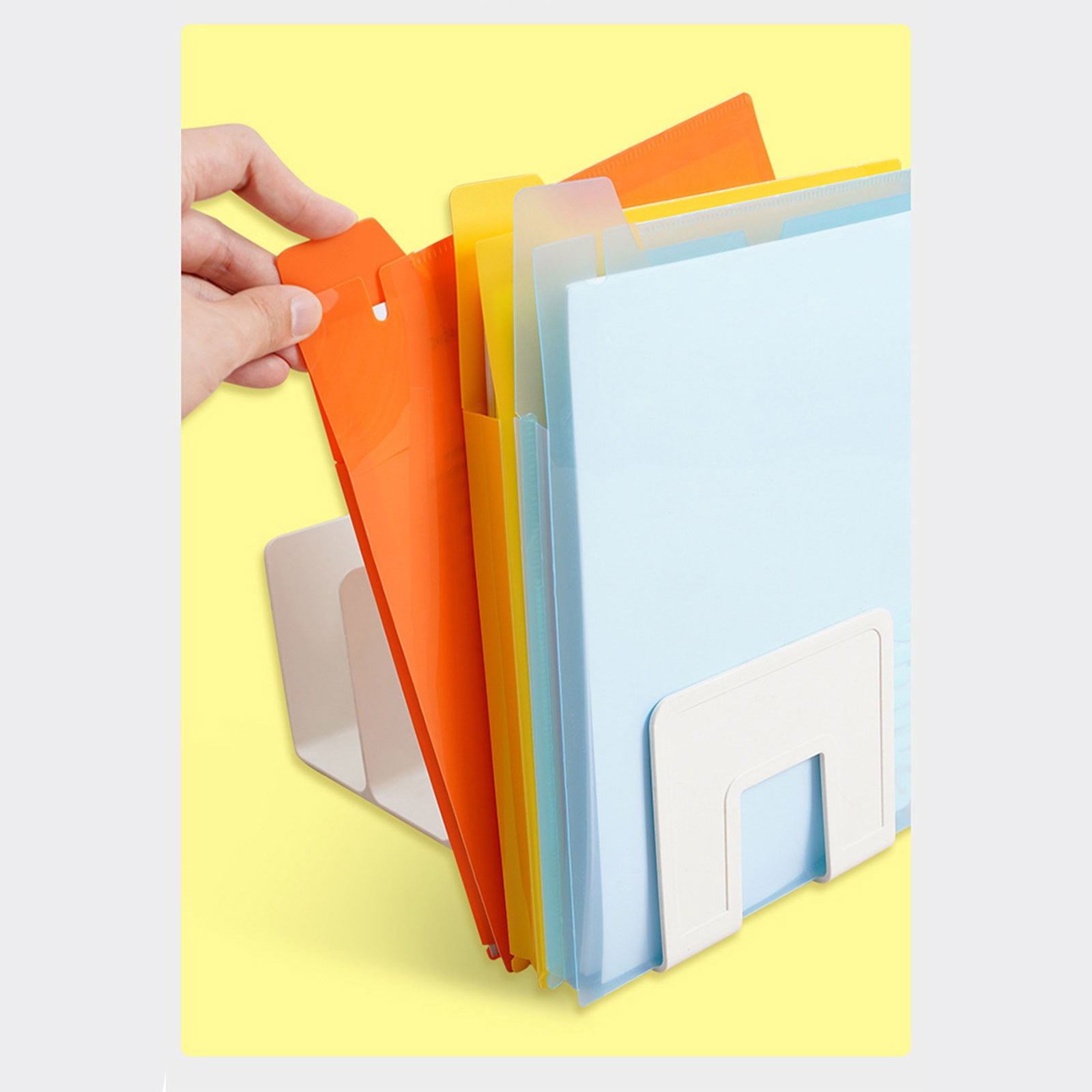 10 Pack A4 File Folders Cut Tab Plastic Filing Folders for Office School Business Organization
