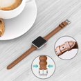 thumbnail image 6 of Wearlizer Brown Slim Leather Apple Watch Band 42mm 44mm 45mm for iWatch Womens Mens Top Grain Leather Thin Strap Series SE 7 6 5 4 3 2 1 Sport, 6 of 7