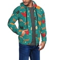 thumbnail image 2 of Uemuo Cute Hens And Rooster for Men's Fashion Full-zip Hoodies & Sweatshirts with Kangaroo Pocket, Zip-up Hooded Sweatshirt, Moisture Wicking & Breathable-Large, 2 of 5