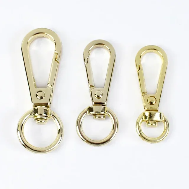 Hebilla giratoria de Metal para bolsos, cierre de langosta, Clip de gatillo, gancho a presión, colgador de bolso, llavero, accesorios de costura DIY, 10/30 piezas, 8/10/13mm