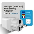 thumbnail image 2 of Ceptics European Travel Plug Adapter – Compact Type C & F Adapter with USB-C & A + USA Input – Safe Grounded Schuko Adapter – Travel Charger for France, Germany & More – CTU-9-9C-PK, 2 of 9