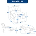 thumbnail image 3 of SUGIFT Large Manual Recliner Chair in Fabric for Living Room, 3 of 5