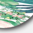 thumbnail image 3 of Designart 'fleurs Peintes à la Main Rouges et Roses' Art Mural Cercle en Métal Traditionnel - Disque de 36, 3 of 5