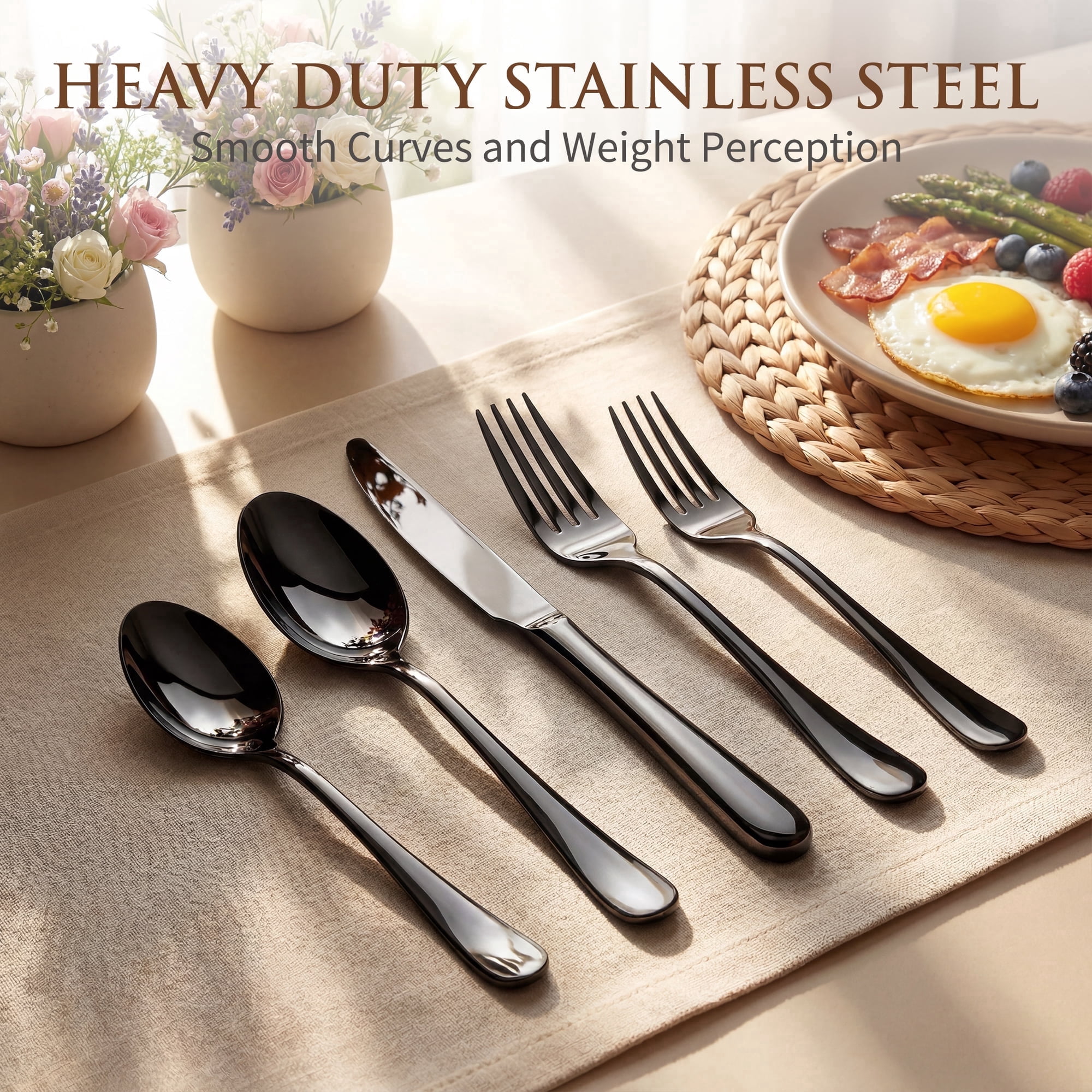 新品 NEIGHBORHOOD CI CUTLERY SET Kikcoin 42 Pcs Silverware Set for 8, Stainless Steel Flatware Set