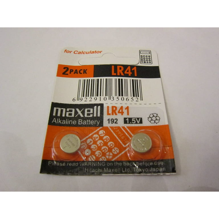 2 x Maxell LR41 /192 / AG3 / V3GA 1.5v Alkaline Button Cell Battery  Batteries