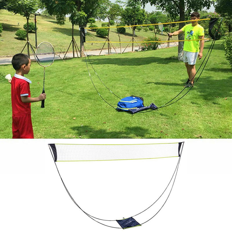Portable Outdoor Foldable Badminton Tennis Volleyball Net Stand Set Beach Sport 