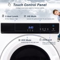 thumbnail image 4 of Canddidliike Portable Laundry Dryer, 3.23 cu ft Front Load Stainless Steel Clothes Dryers With Touch Screen Panel for Apartments, Home, Dorm - White, 4 of 10