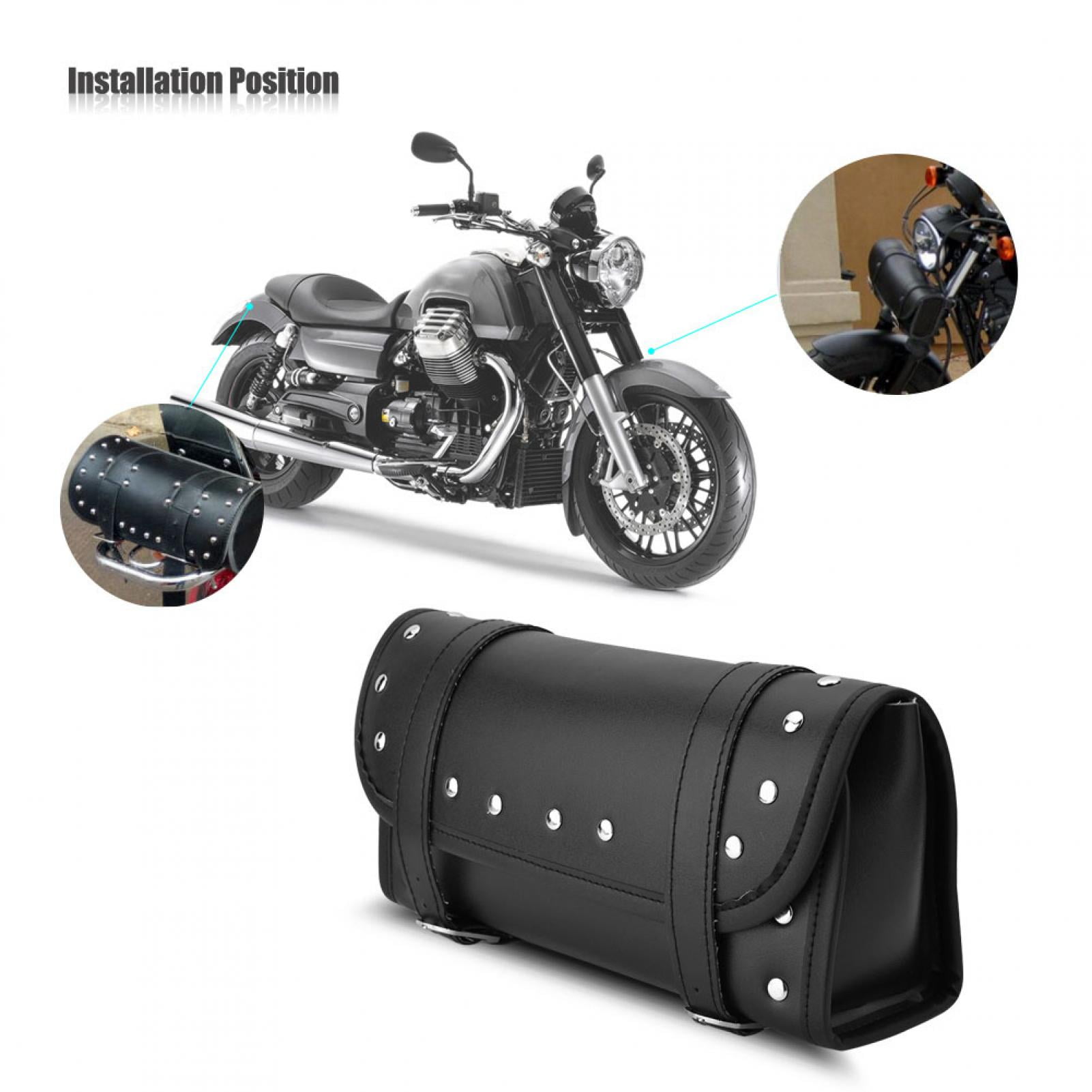 Motorcycle Front Fork Tool Bag Luggage Saddle Side For Harley Davidson Chopper 