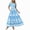 Light Blue, variant on Women's Summer Dress Print Pocket Short Sleeved Dress With Flowing Beach Dress Light Blue