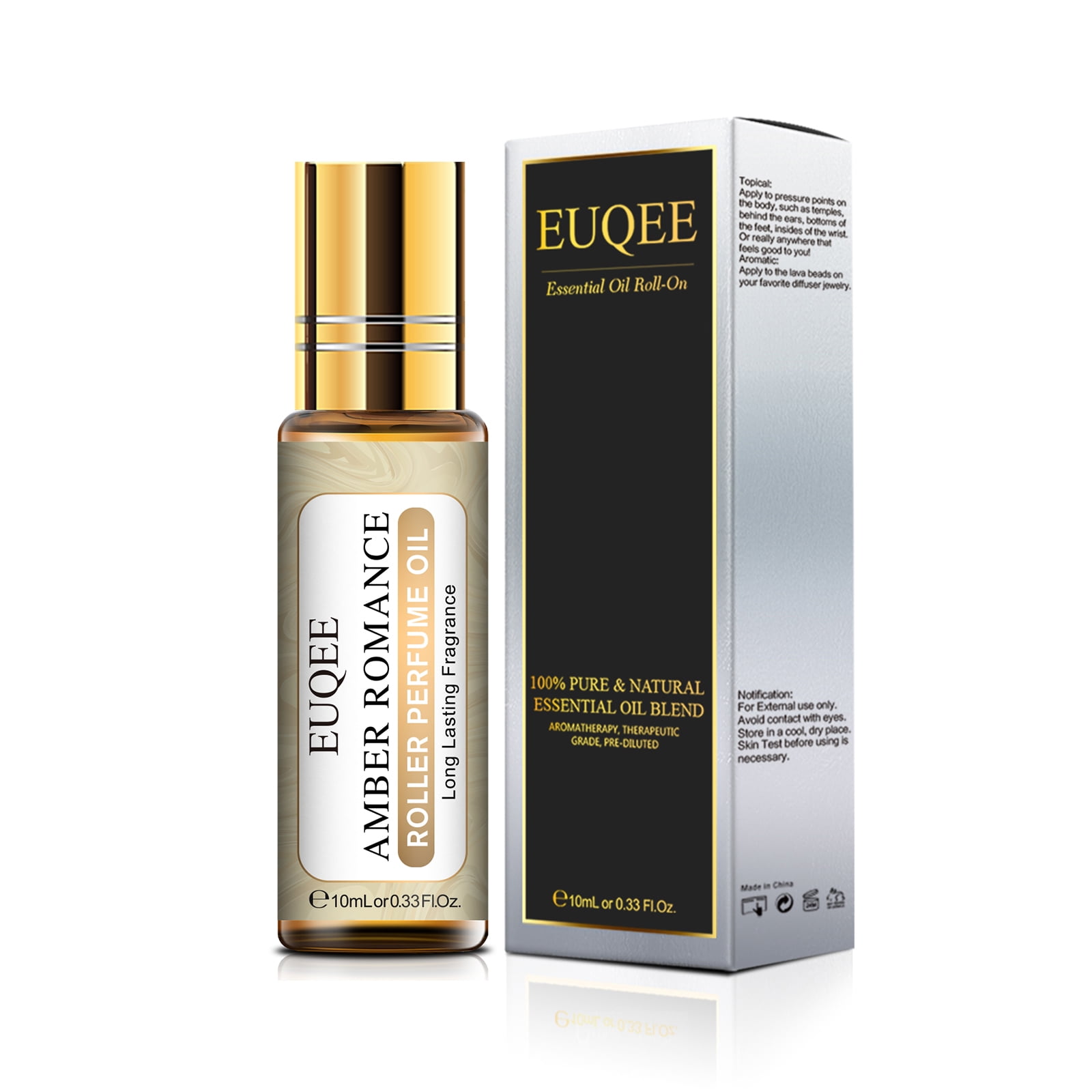 EUQEE Clean Cotton Roll-on Perfume Oil, Therapeutic Grade, Pure