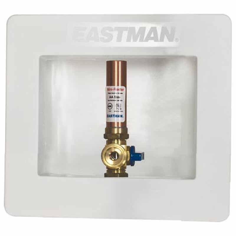 Eastman 60242 Ice Maker Outlet Box with Hammer Arrestor, 1/2 in. Crimp