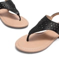 thumbnail image 4 of Sandalia DREAM PAIRS plana negra con tira en T y pedrería talla 7.5, 4 of 7
